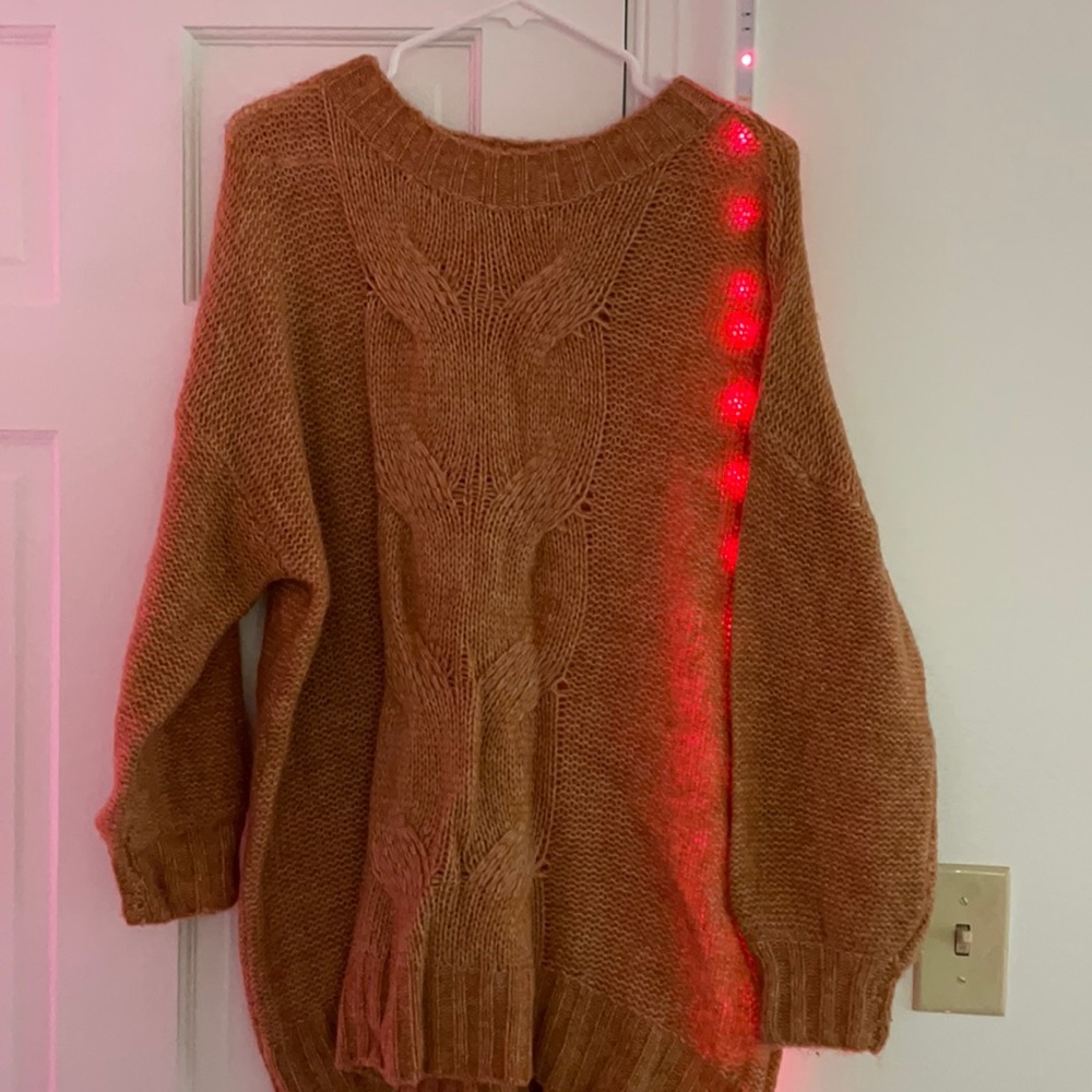 orange aerie knitted sweater